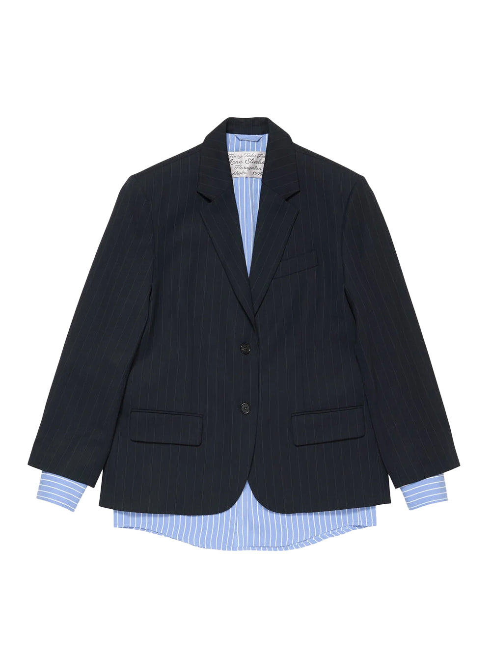 Layered Suit Jacket Navy