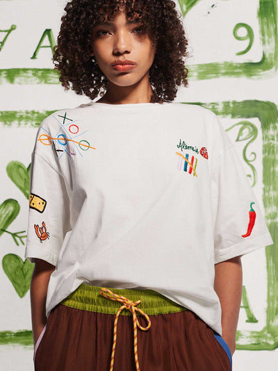 Player’s Embroidered T-shirt (White)