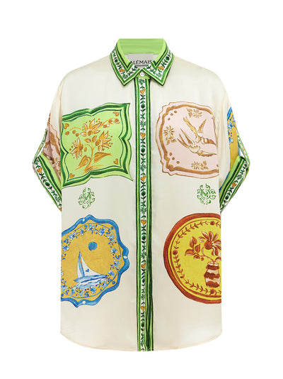 Porcelain Silk Shirt (Cream)