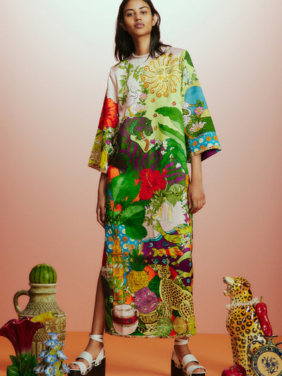 Tiger Midi Dress (Multi)
