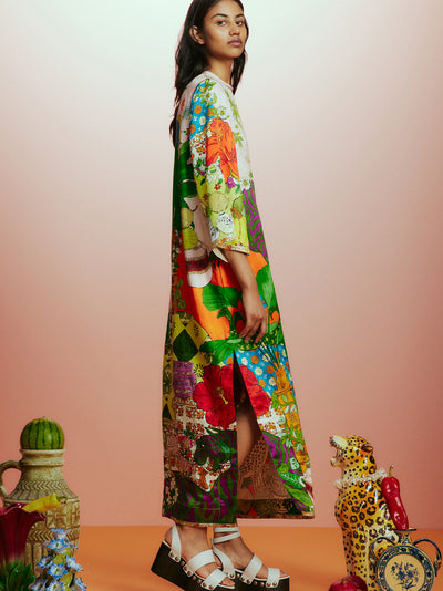 Tiger Midi Dress (Multi)