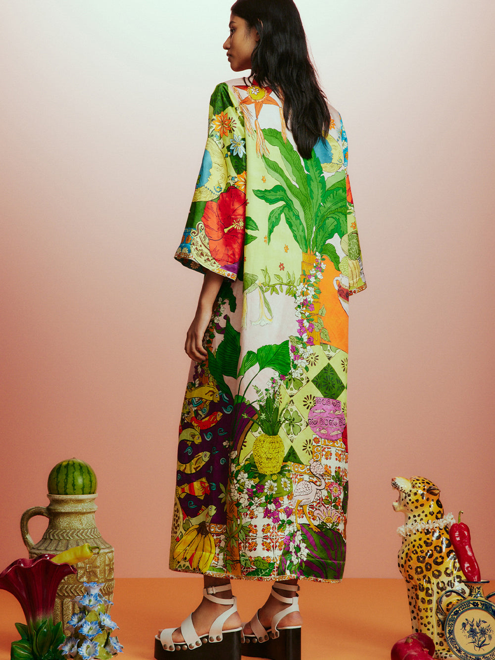 Tiger Midi Dress (Multi)