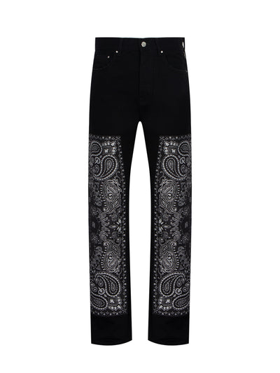 Bandana Jacquard Paneled St Black