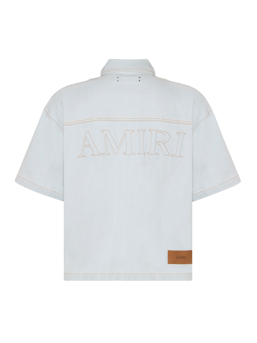 Amiri 3d Ss Snap Shirt Light Indigo