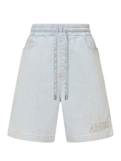 Amiri 3D 5 Pocket Drawstring Denim Short Light Indigo