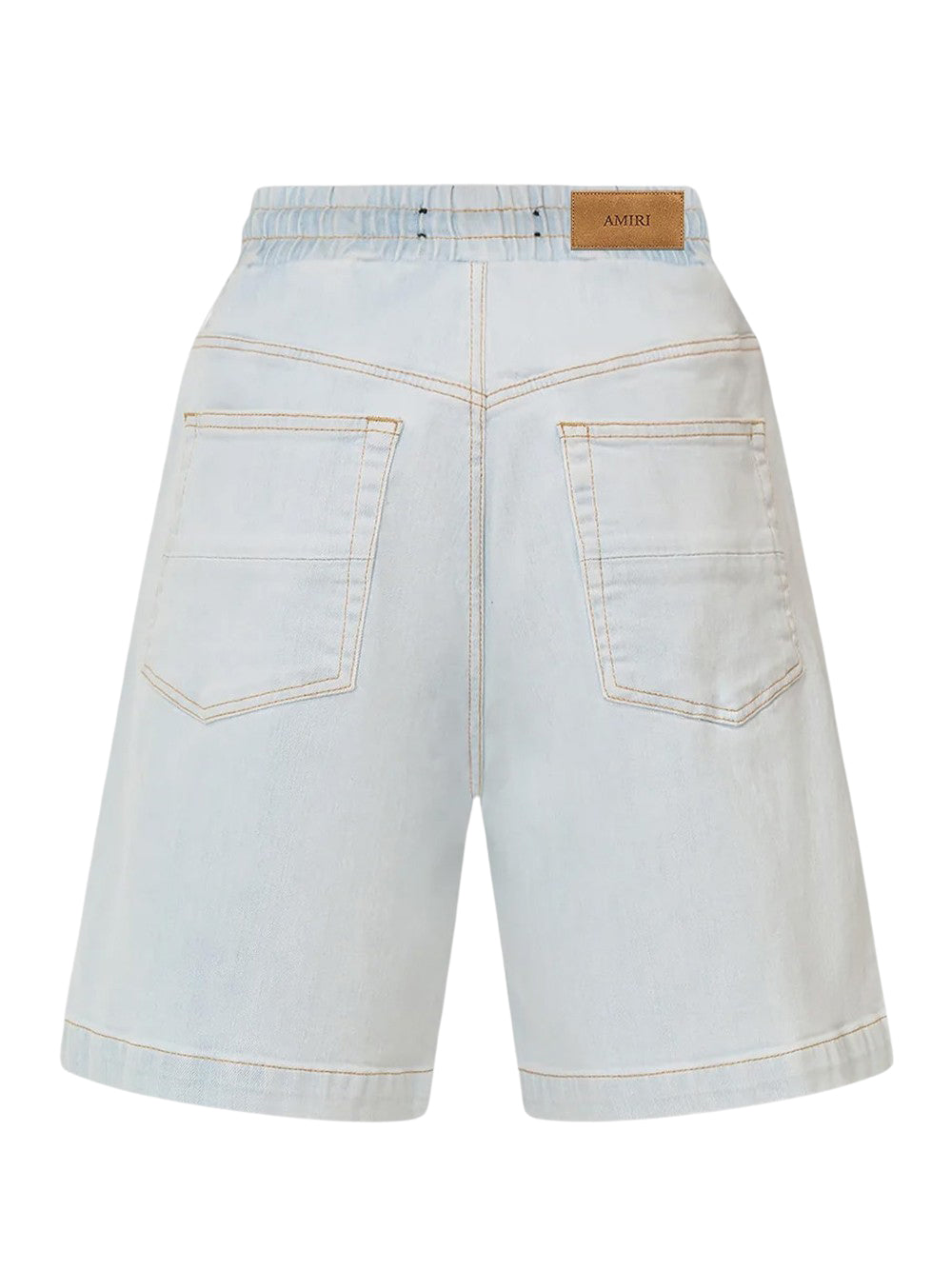 Amiri 3D 5 Pocket Drawstring Denim Short Light Indigo