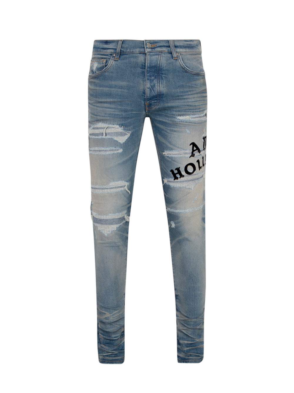 Amiri Hollywood Repaired Jean Honeycomb Indigo