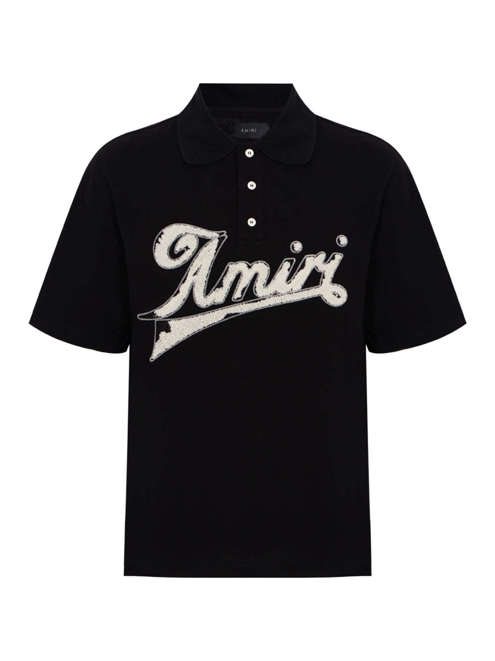 Distressed Amiri Polo Shirt Black