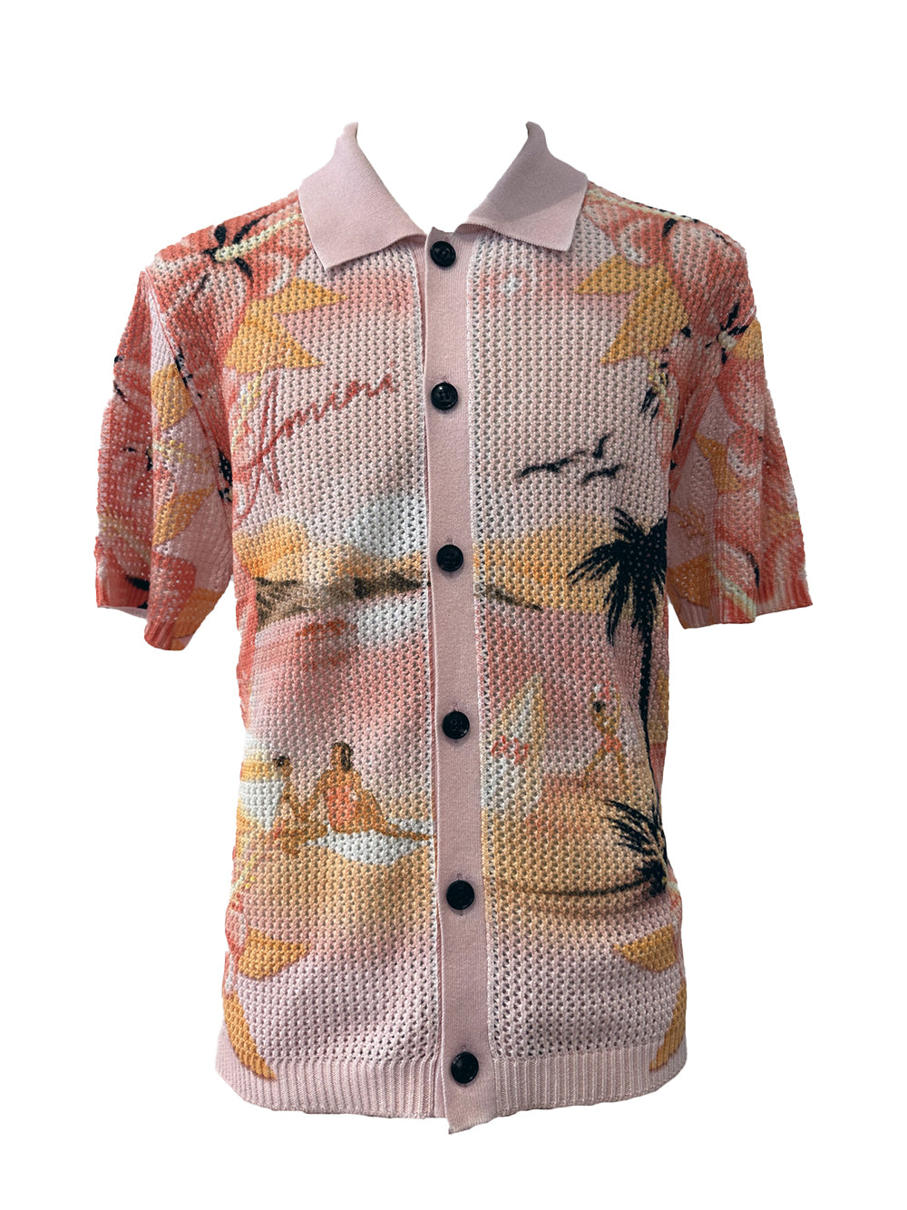 Paradise Crochet Polo (Rosewater)