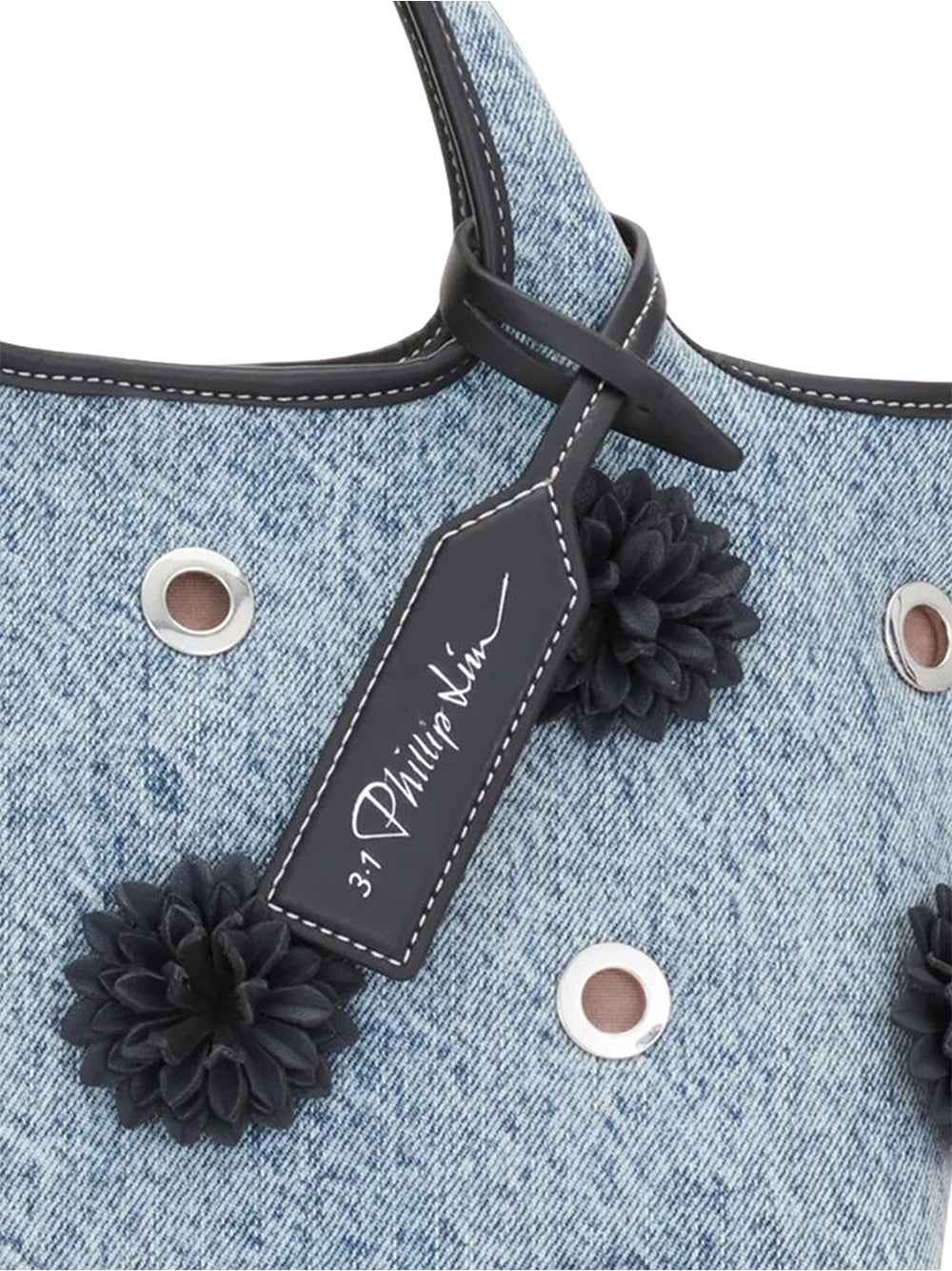 Denim Mini Market Tote With Grommets Washed
Indigo