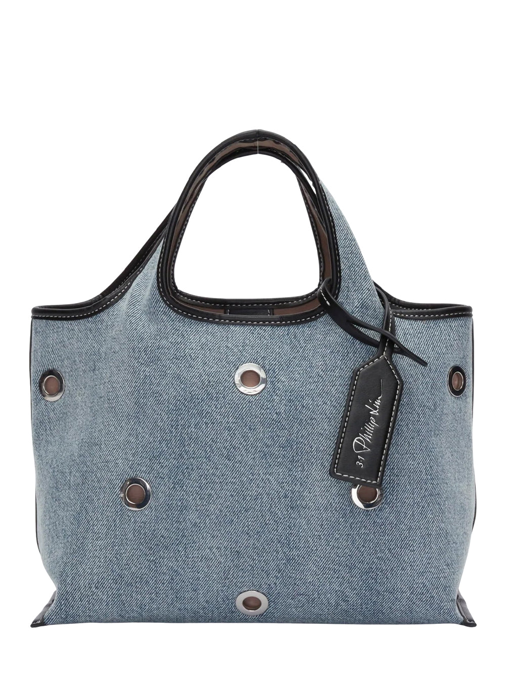 Denim Mini Market Tote With Grommets Washed
Indigo