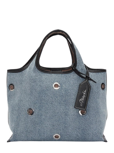 Denim Mini Market Tote With Grommets Washed
Indigo