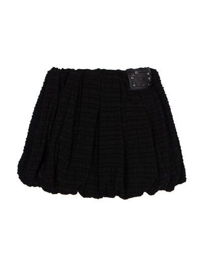 Frill Balloon Skirt Black