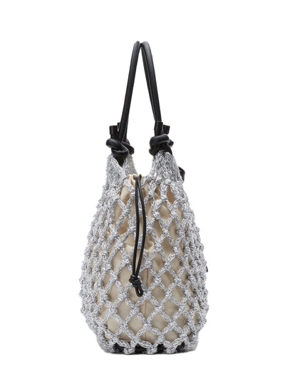 Macrame Mini Sac Silver