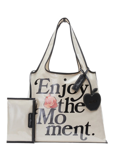 Enjoy The Moment Market Tote Ecru