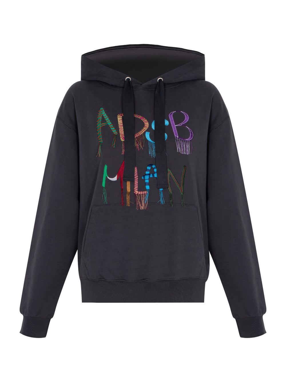 (Essential) Unisex Adsb Milan Embroidery Hoodie Charcoal