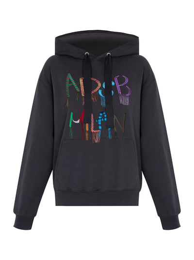 (Essential) Unisex Adsb Milan Embroidery Hoodie Charcoal