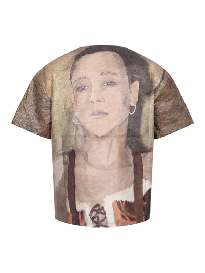 Unisex Remy Printed Tyvek T Beige