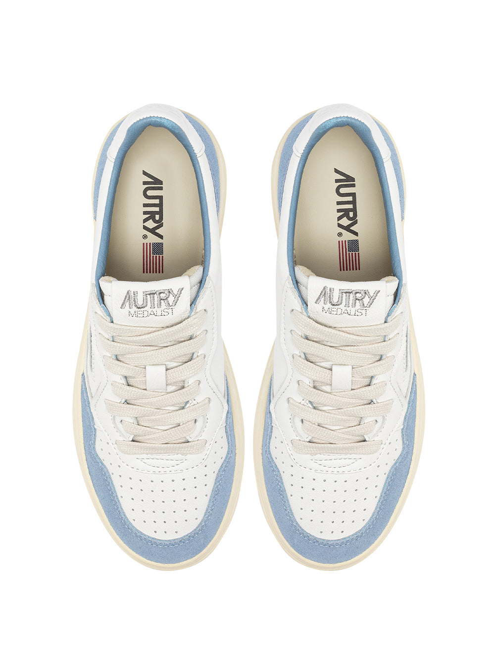 Medalist Low Sneakers (White/Light Blue) (Men)