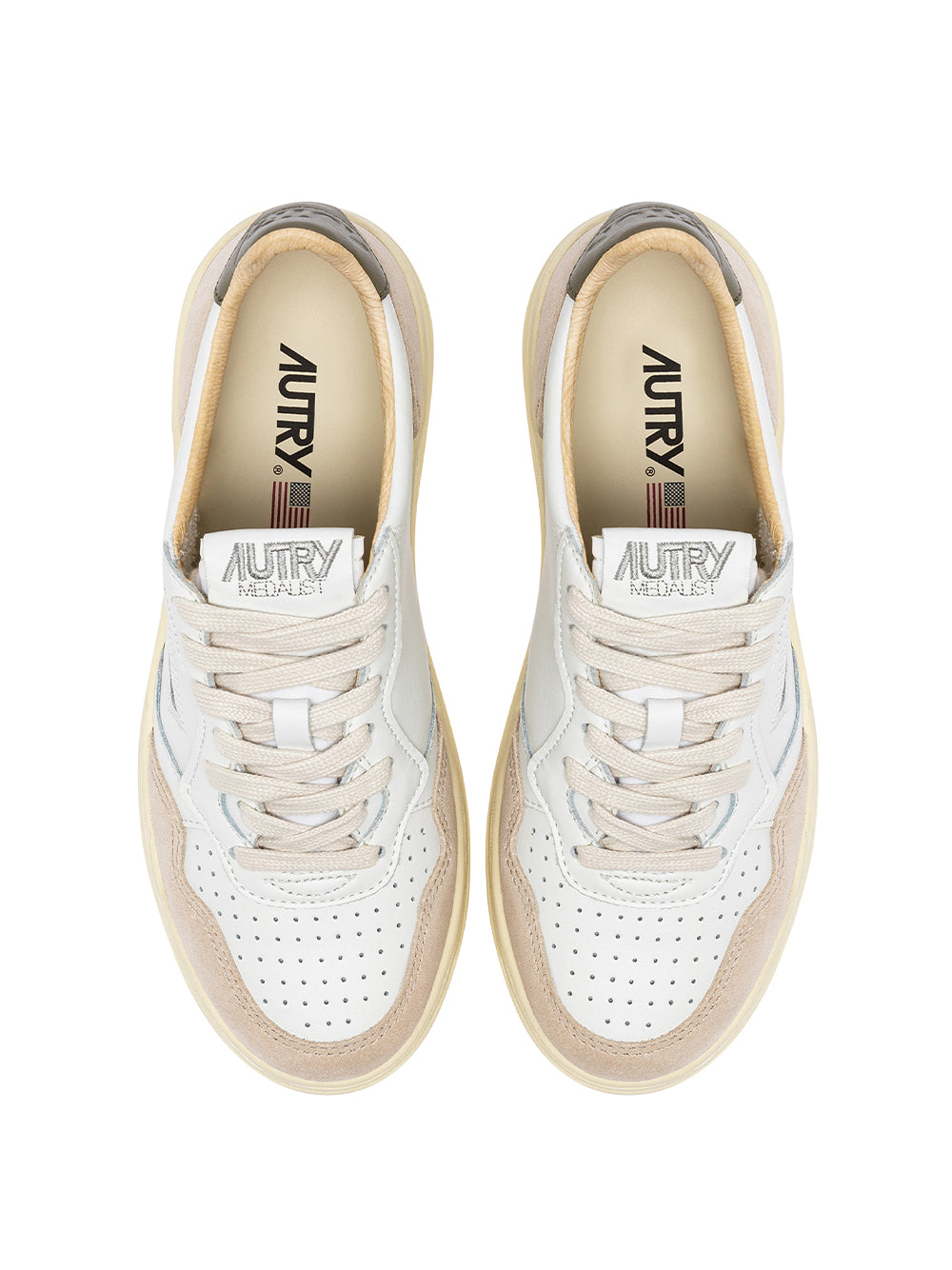 Medalist Low Sneakers (White/Covert Green) (Men)