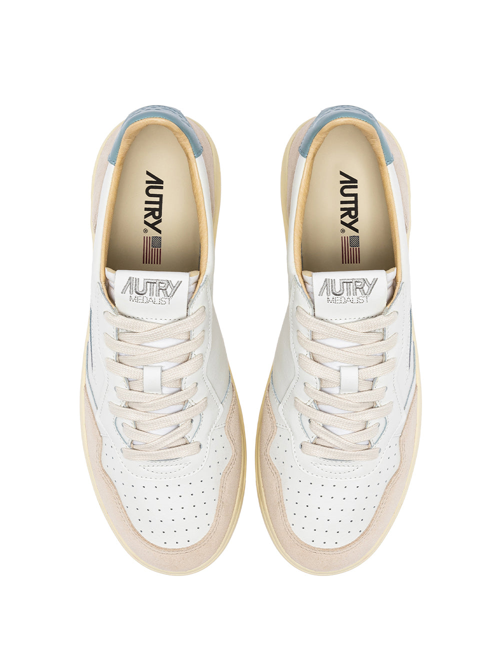 Medalist Low Sneakers (White/Silver Blue) (Men)