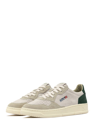 Medalist Low Tricolor Sneakers (Bottle Green/Papyrus) (Men)