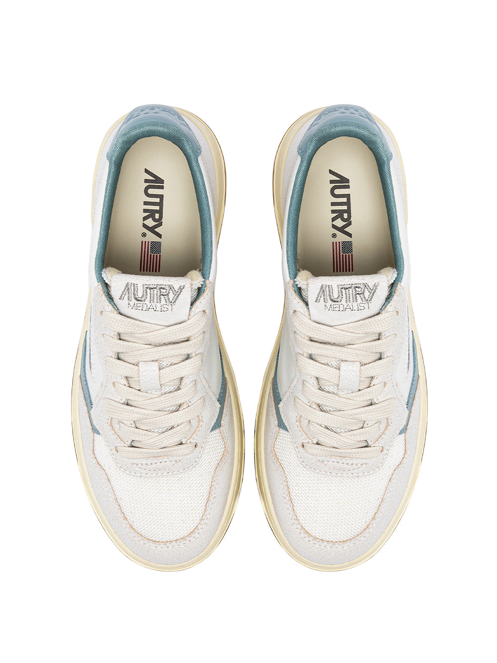 Medalist Low Sneakers (White/Silver Blue) (Men)