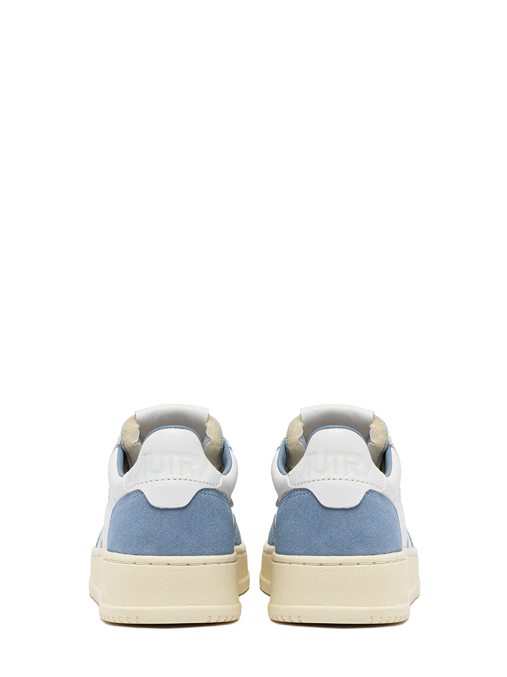 Medalist Low Sneakers In Leather and Suede (White/Light Blue) (Women)