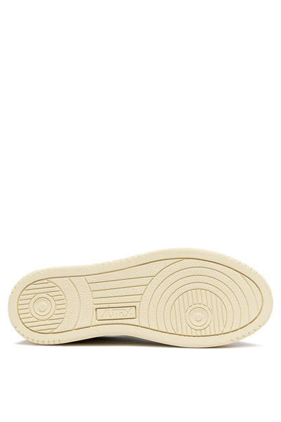 Medalist Low Sneakers In Leather Suede (White/Covert Green) (Women)