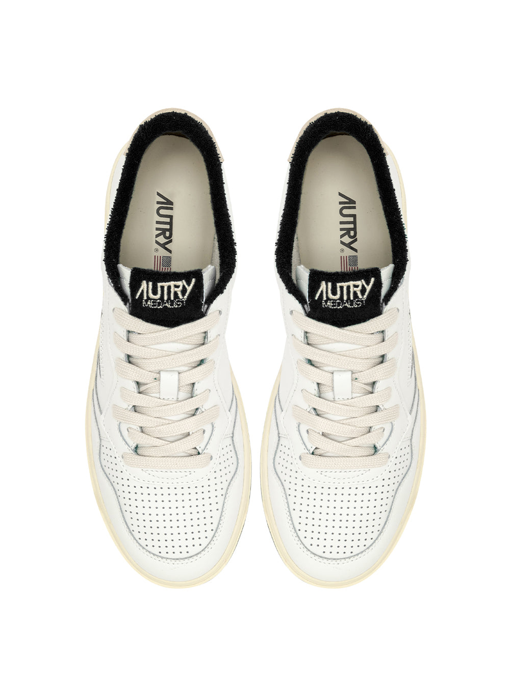 Medalist Low Sneakers In Leather (White/Black) (Women)