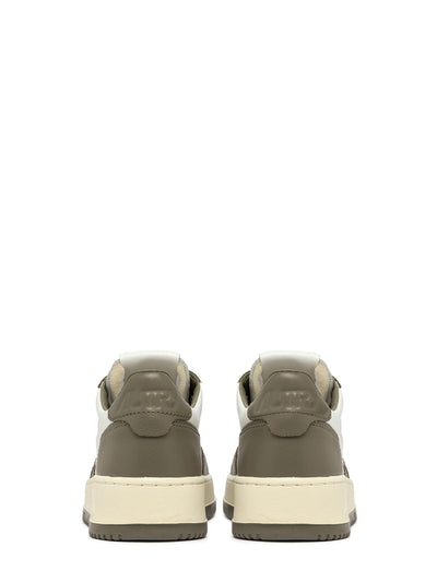 Medalist Low Sneakers In Leather (White/Covert Green) (Women)