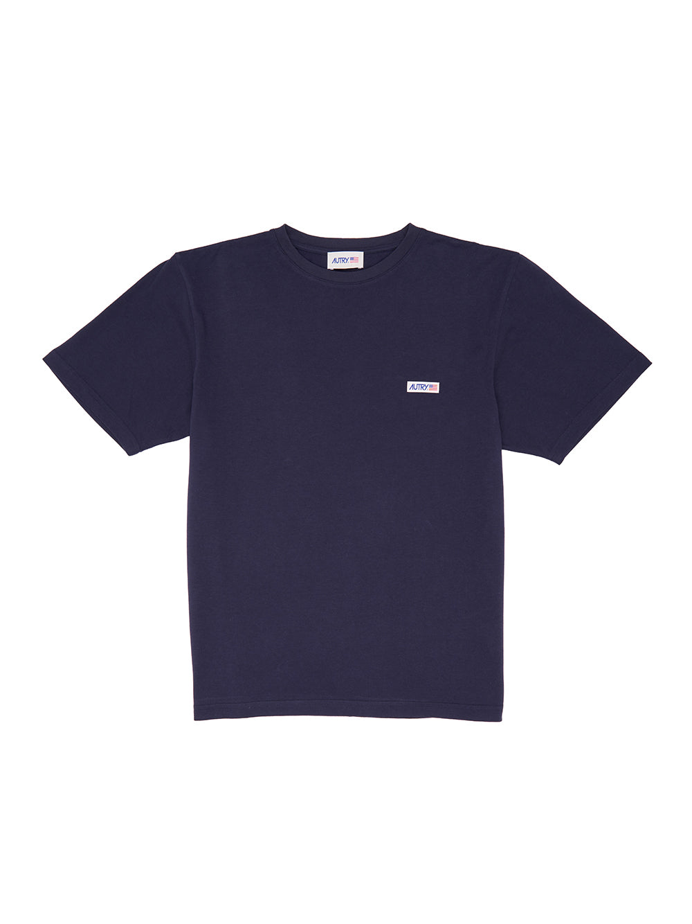 Cotton T-Shirt With Label T-Shirt (Blue)