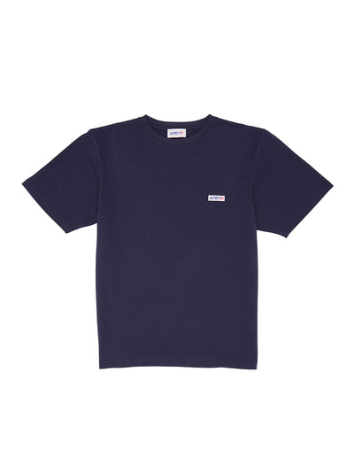 Cotton T-Shirt With Label T-Shirt (Blue)