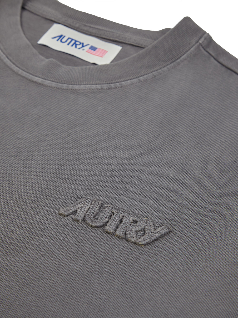 Cotton T-Shirt With Label T-Shirt (Gray)