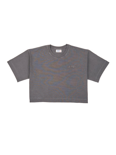 Cotton T-Shirt With Label T-Shirt (Grey)