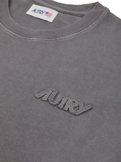 Cotton T-Shirt With Label T-Shirt (Grey)