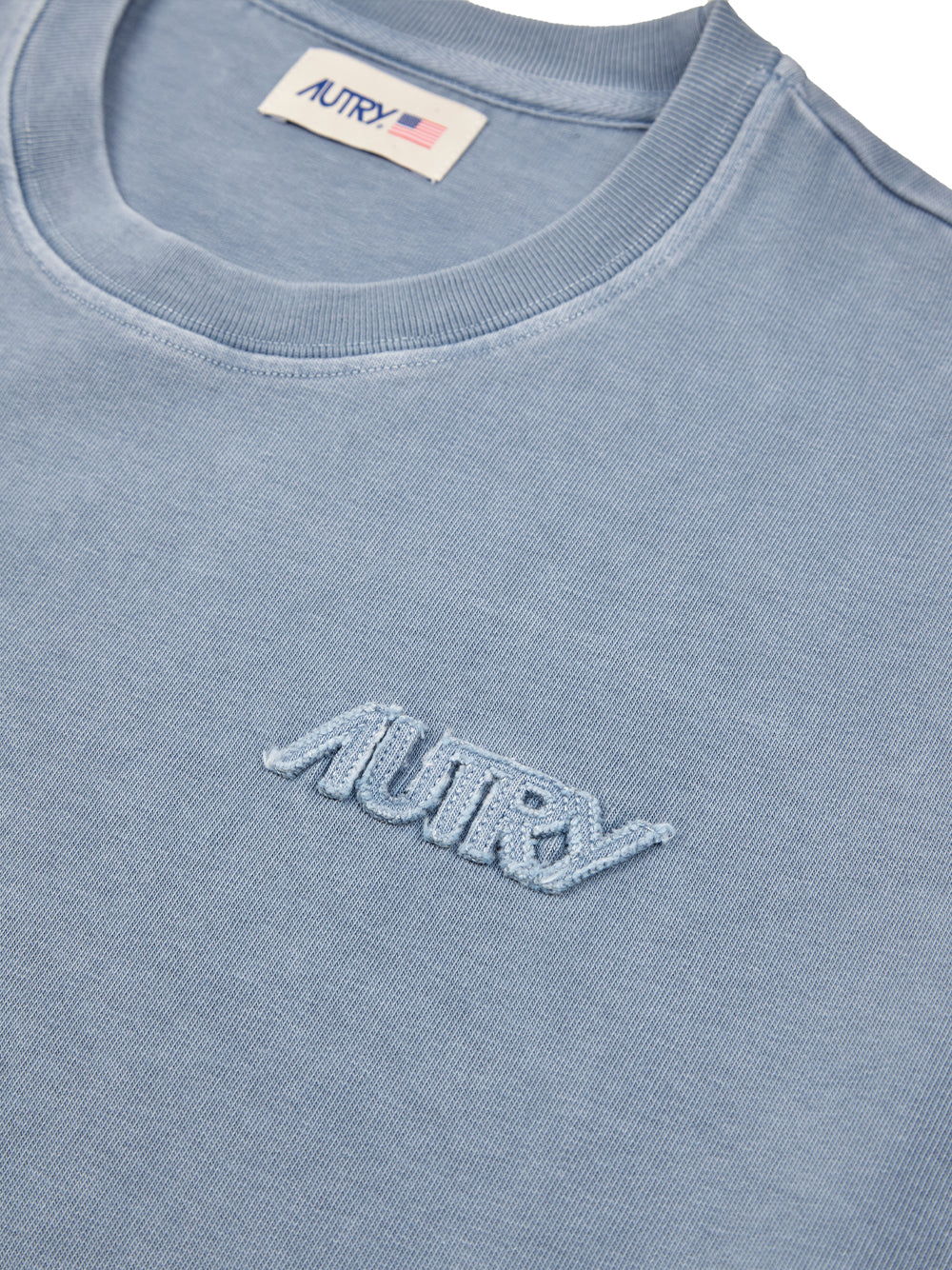 Cotton T-Shirt With Label T-Shirt (Indigo)