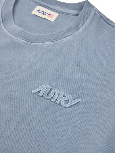 Cotton T-Shirt With Label T-Shirt (Indigo)