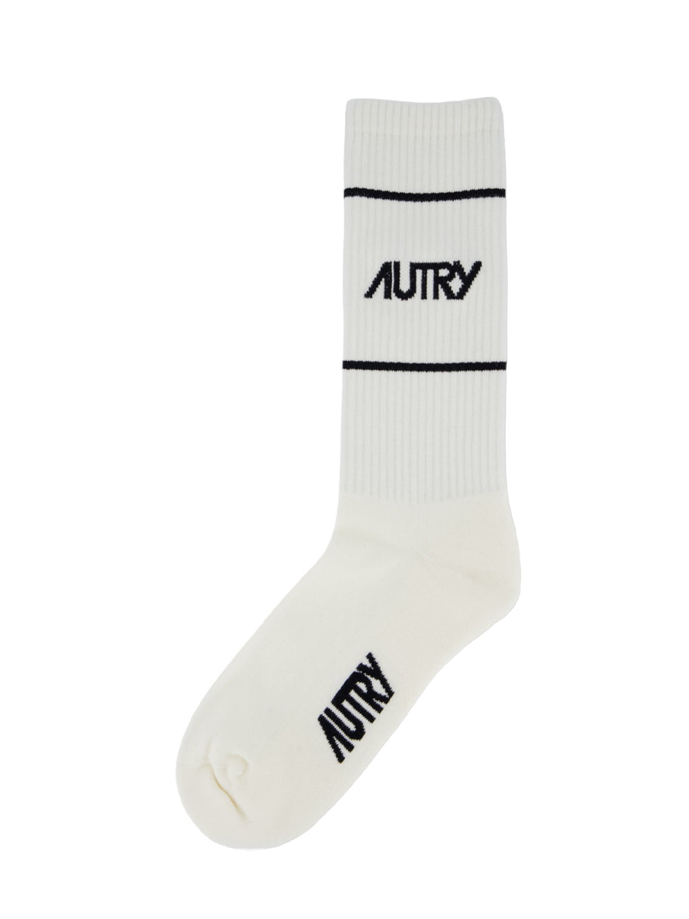 Cotton Terry With Logo Socks (White Vintage)