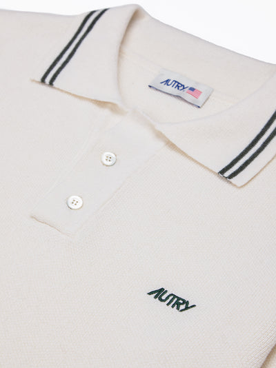 Knit Polo (White Vintage)