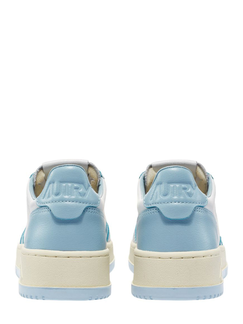 Medalist Low Bi-Color Leather Sneakers (White And Light Blue) (Women)