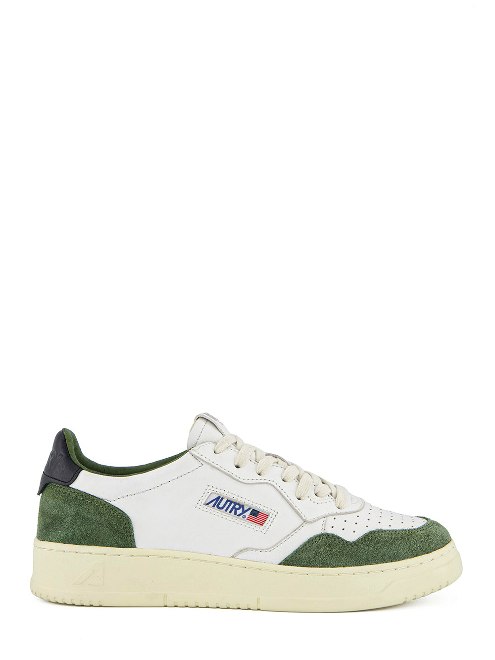 Medalist Low (Man) (White/Military Green/Black Suede)