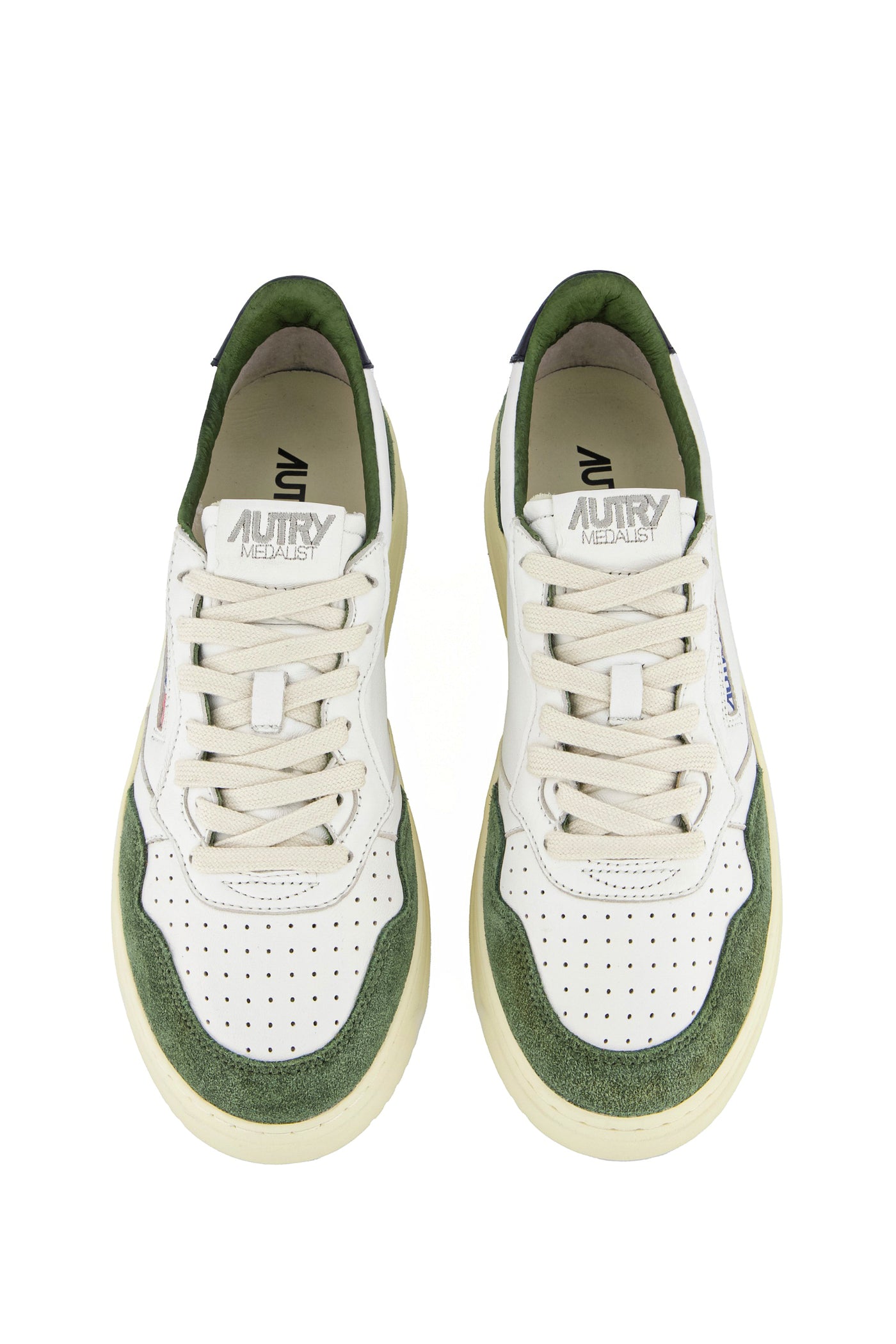 Medalist Low (Man) (White/Military Green/Black Suede)