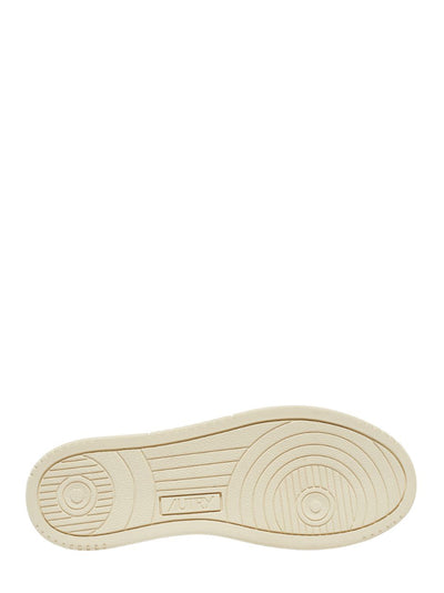 Medalist Low Sneakers In Leather And Suede (White And Green) (Women)