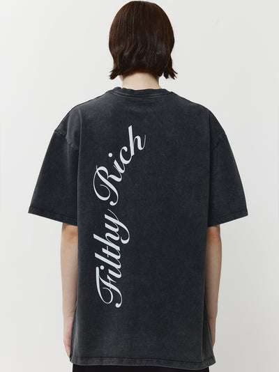 Oversized Printed T-shirt (Black)