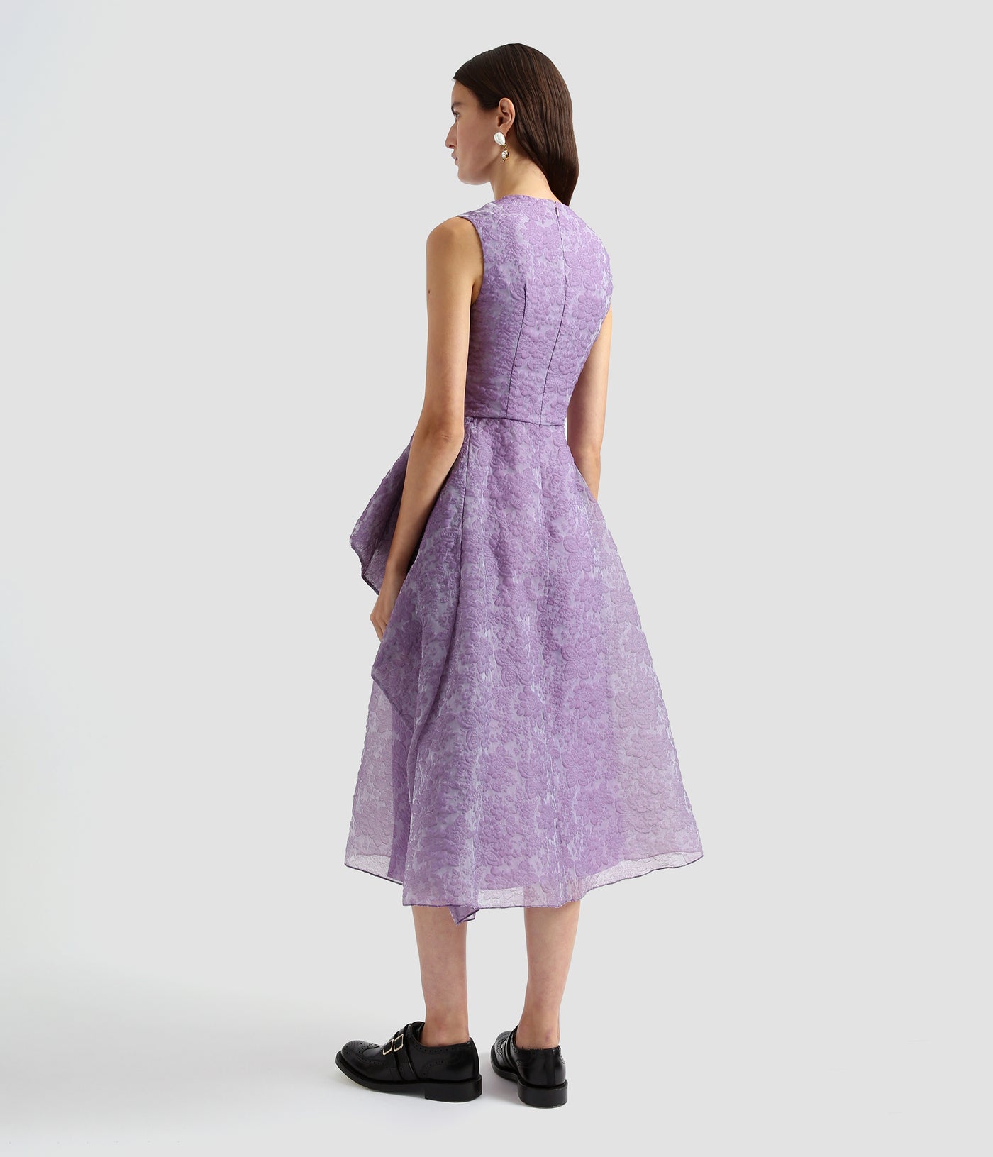 Sleeveless Asymmetrical Tiered Dress Purple