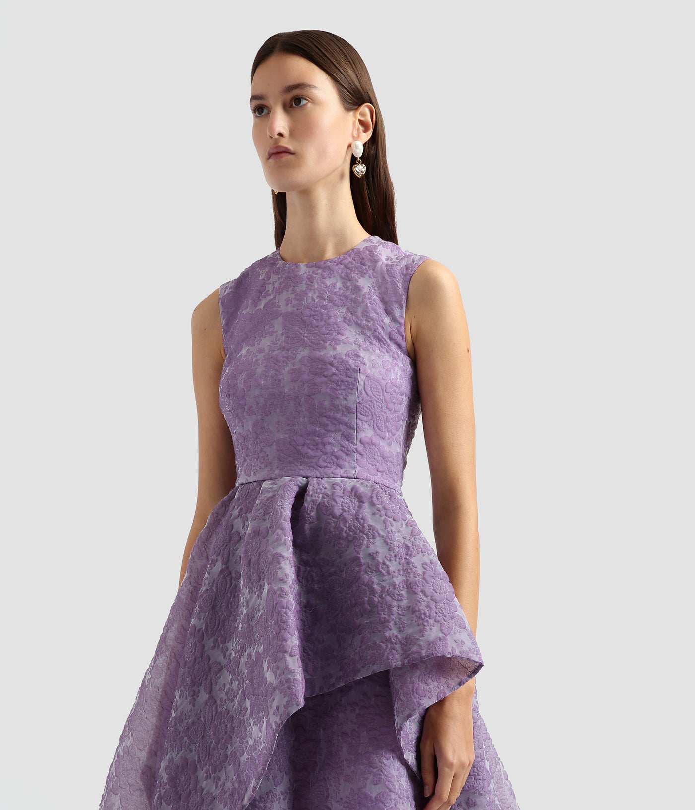 Sleeveless Asymmetrical Tiered Dress Purple