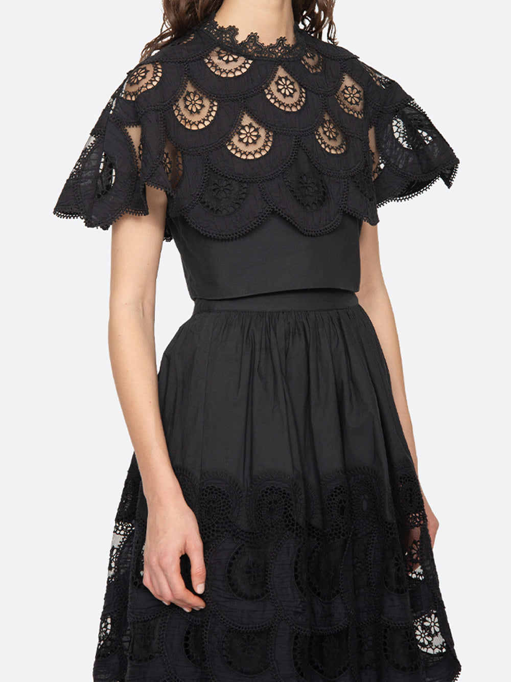 Drea Embroidery Top (D1) Black