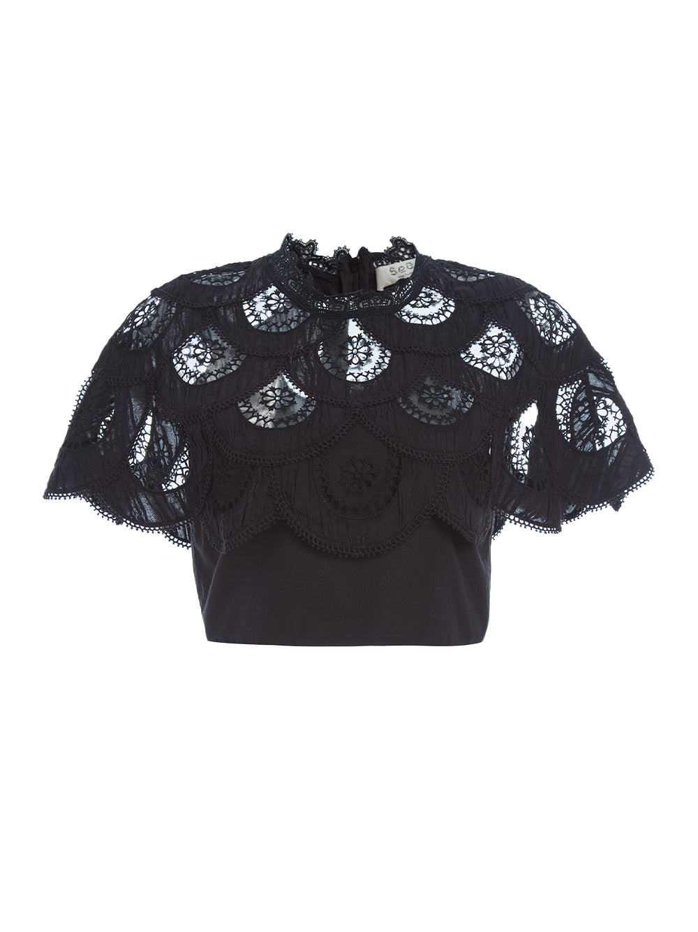 Drea Embroidery Top (D1) Black