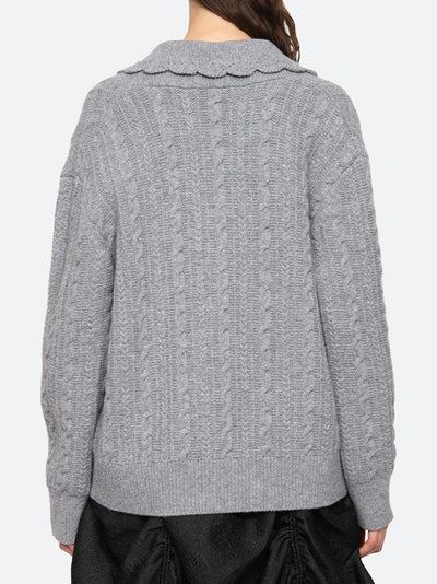 Mariella Knit Long Sleeve Cardigan (D2) Grey Grey